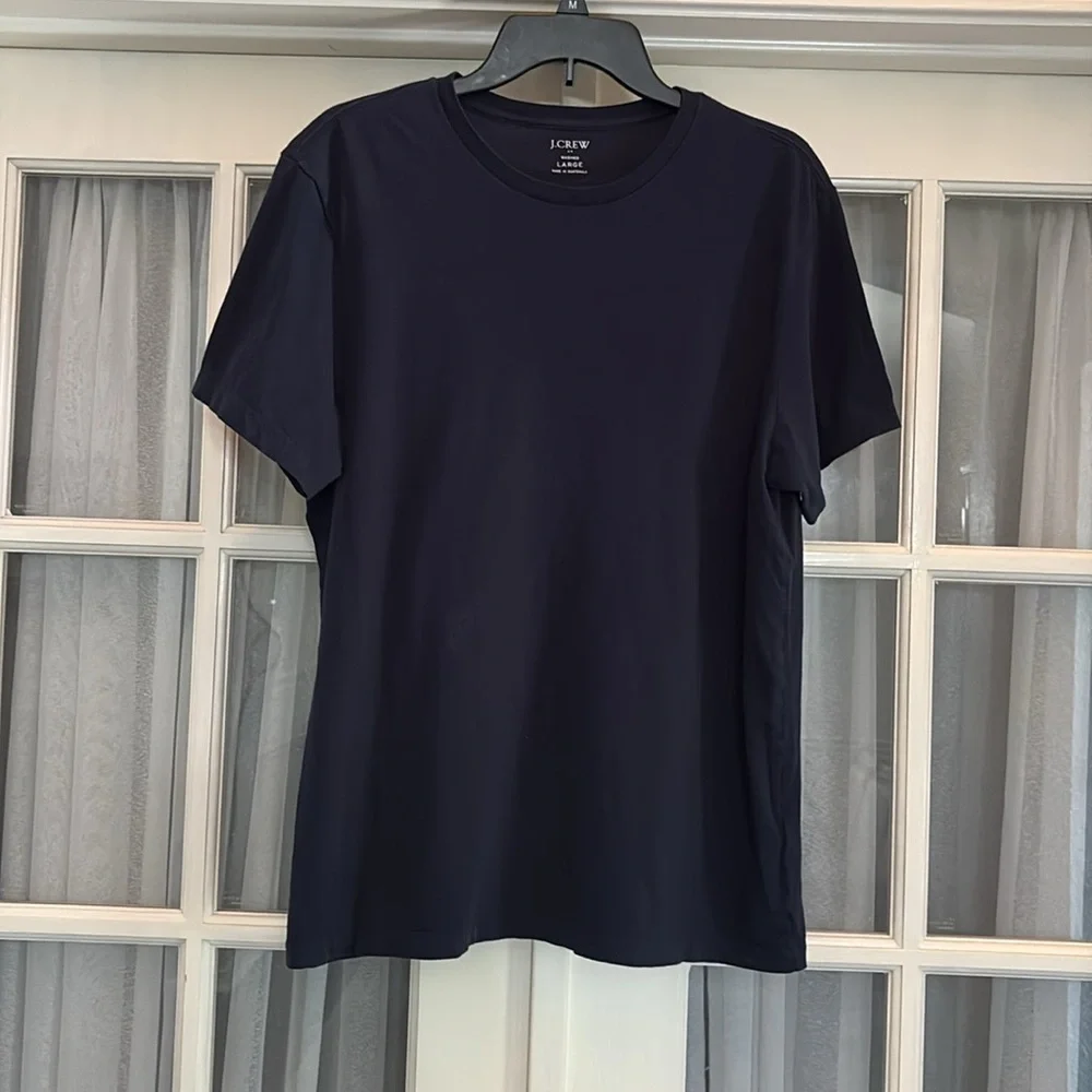 J.Crew washed navy blue short sleeve cotton T-shirt Size L